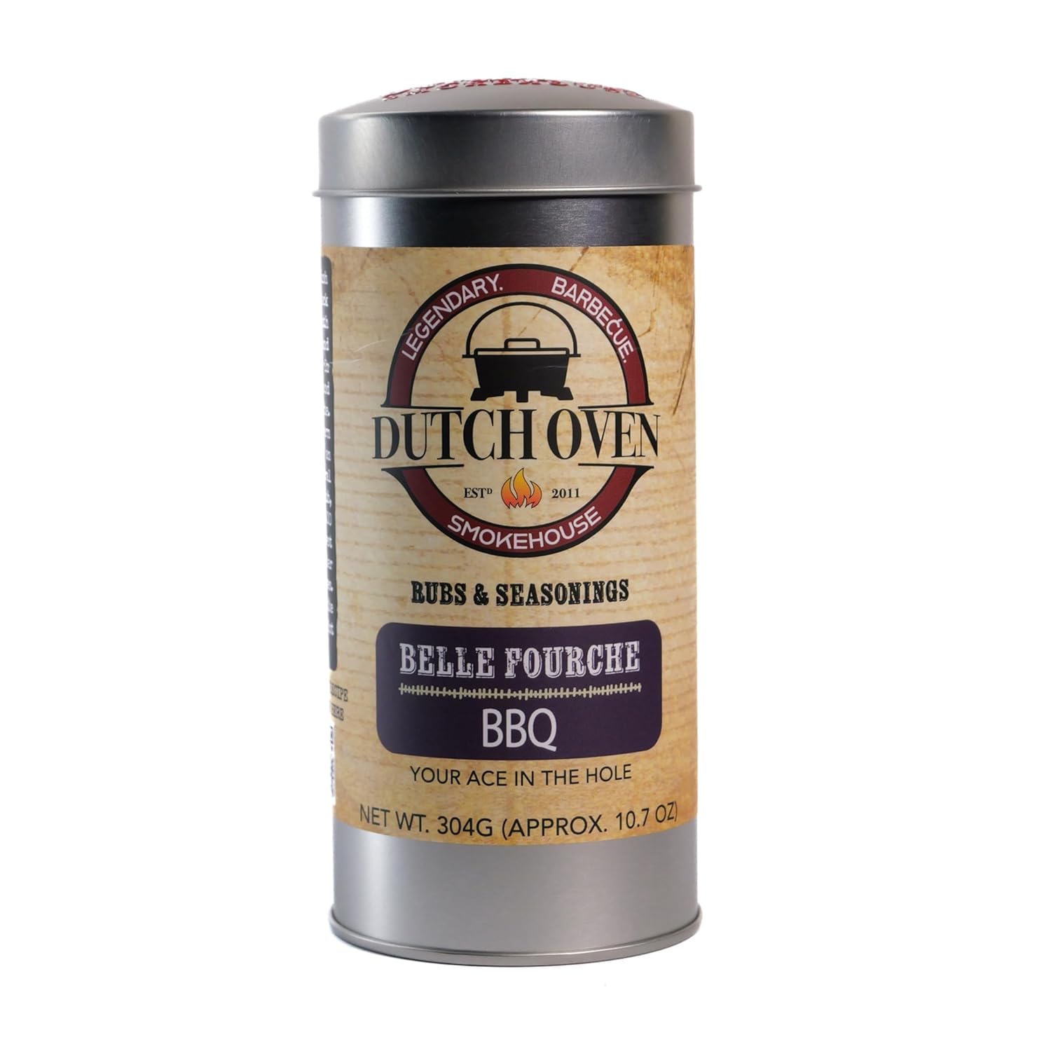 Dutch Oven Belle Fourche BBQ Rub – Classic Western Pork Seasoning for Ribs, Pulled Pork, Shoulder & Chops – All-Natural, Handcrafted, Small-Batch Blend with Sweet-Smoky Paprika, Garlic & Pepper for Grill or Smoker - 5 oz