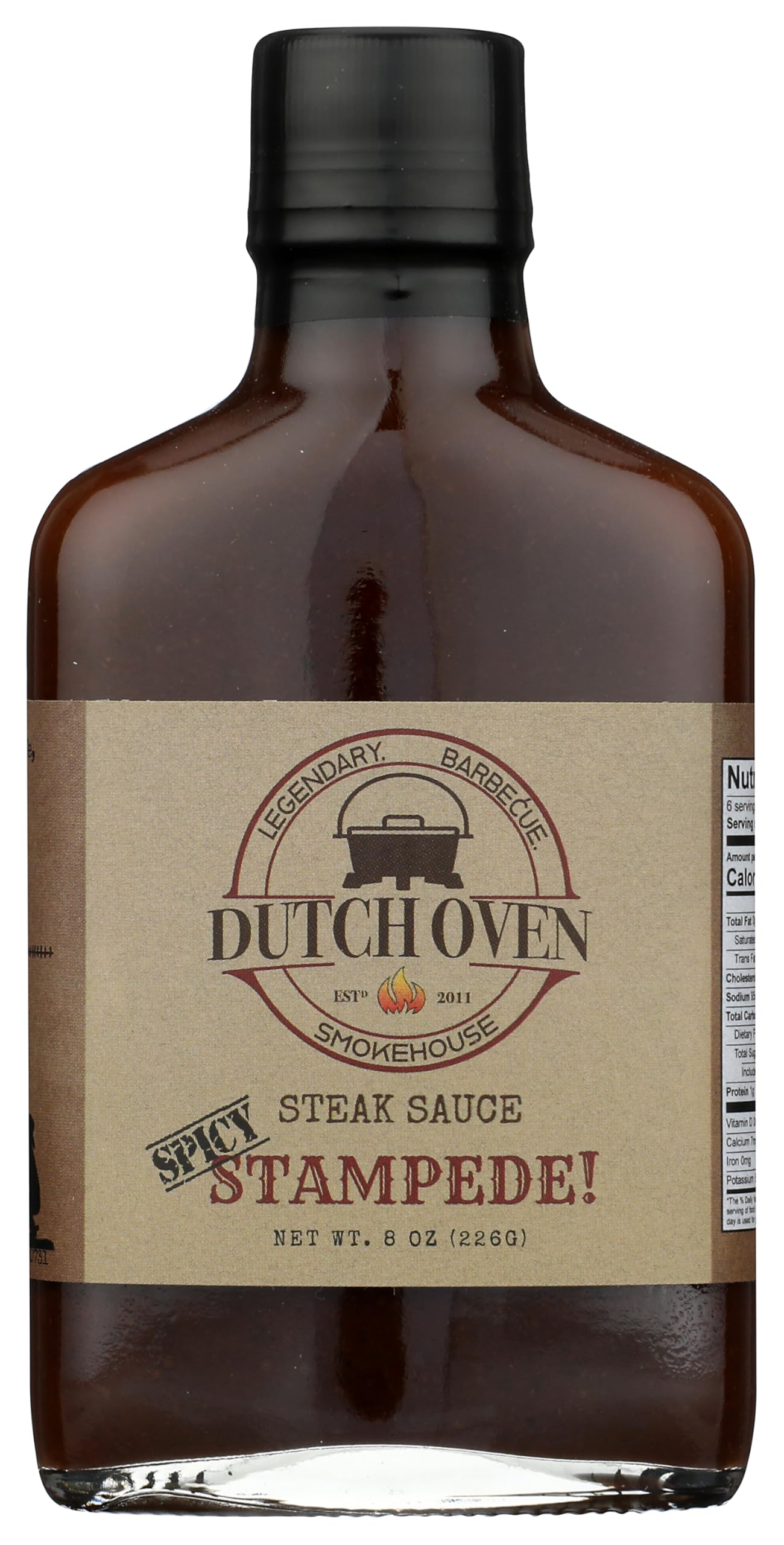 Outback Cookin Brushfire BBQ & Dipping Sauce - Hot & Spicy Barbecue Sauce - Perfect for Grilling, BBQ, Marinades, Dipping, Chicken, Wings, Pizza, Tacos, Burgers, and Steak Lovers - 8oz Flask Bottle