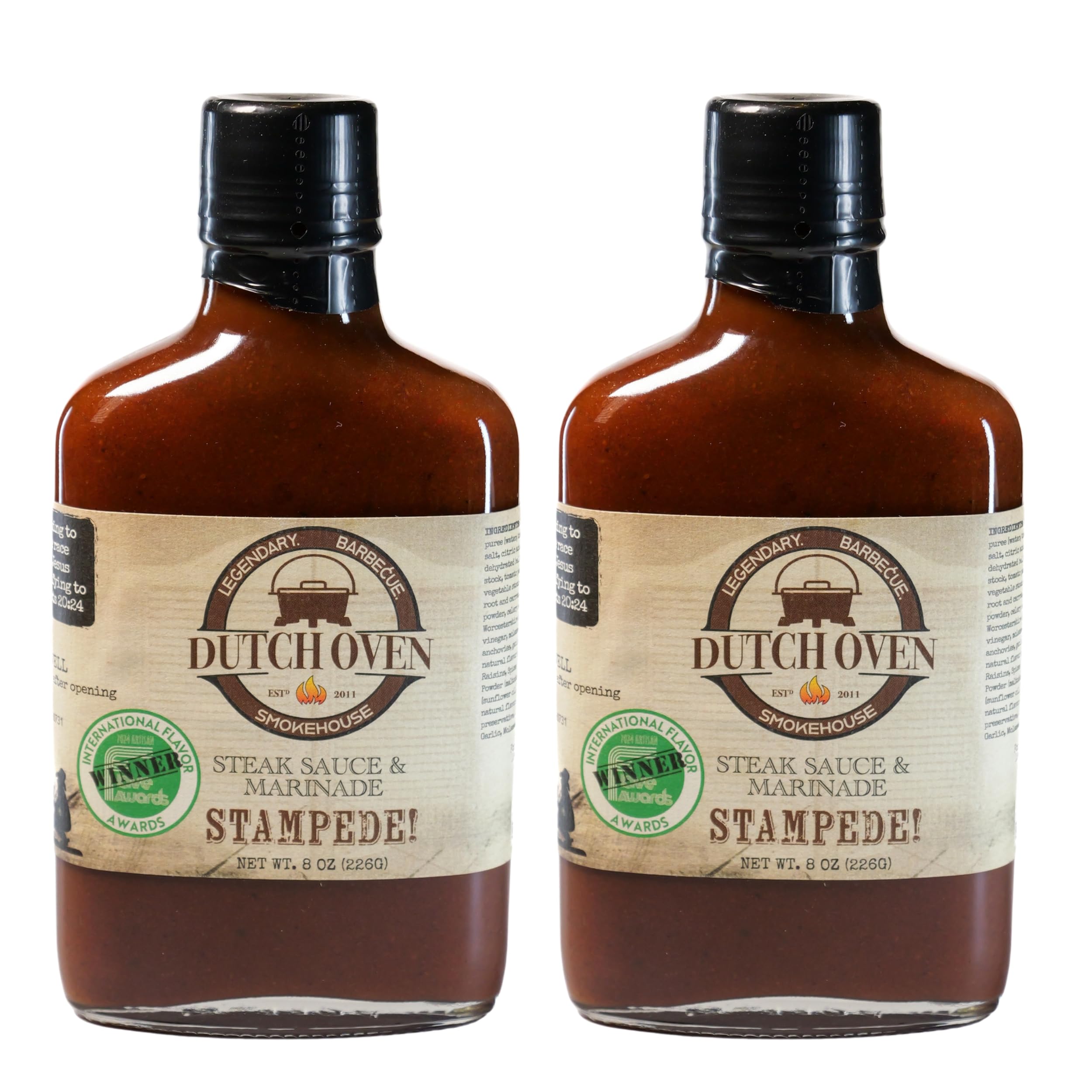 Outback Cookin Brushfire BBQ & Dipping Sauce - Hot & Spicy Barbecue Sauce - Perfect for Grilling, BBQ, Marinades, Dipping, Chicken, Wings, Pizza, Tacos, Burgers, and Steak Lovers - 8oz Flask Bottle