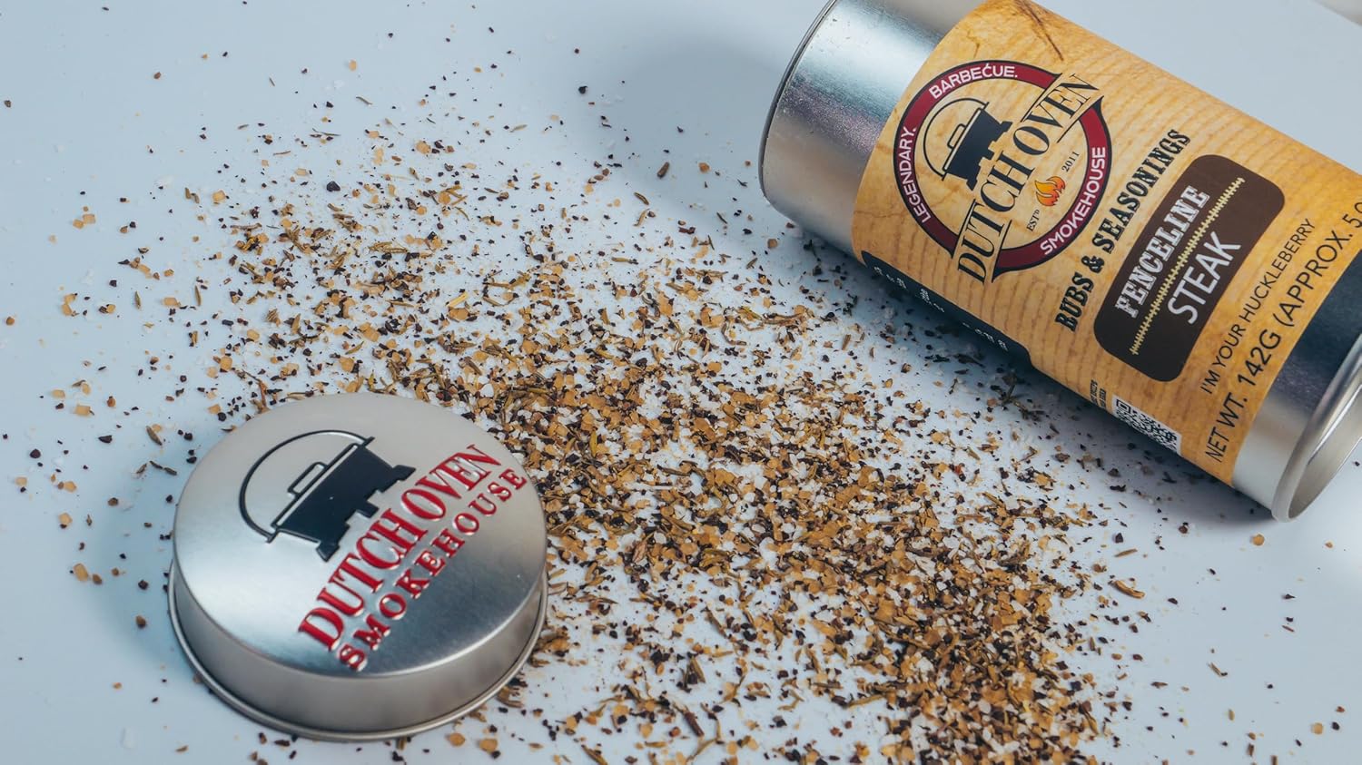 Dutch Oven Fenceline Steak Rub – Bold Steakhouse BBQ Seasoning with Cracked Black Pepper, Garlic & Smoked Paprika – All-Natural, Handcrafted Western Blend for Ribeyes, NY Strips, Burgers & Veggies – Sear-Ready Crust Builder - 5 oz