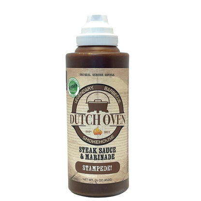 Dutch Oven Brushfire BBQ & Dipping Sauce by Outback Cookin Co. - Texas Spicy. Just Right. Barbecue Sauce - Perfect for Grilling, BBQ, Marinades, Dipping, Chicken, Wings, Pizza, Tacos, Burgers, and Steak Lovers - 16 oz Squeeze Bottle