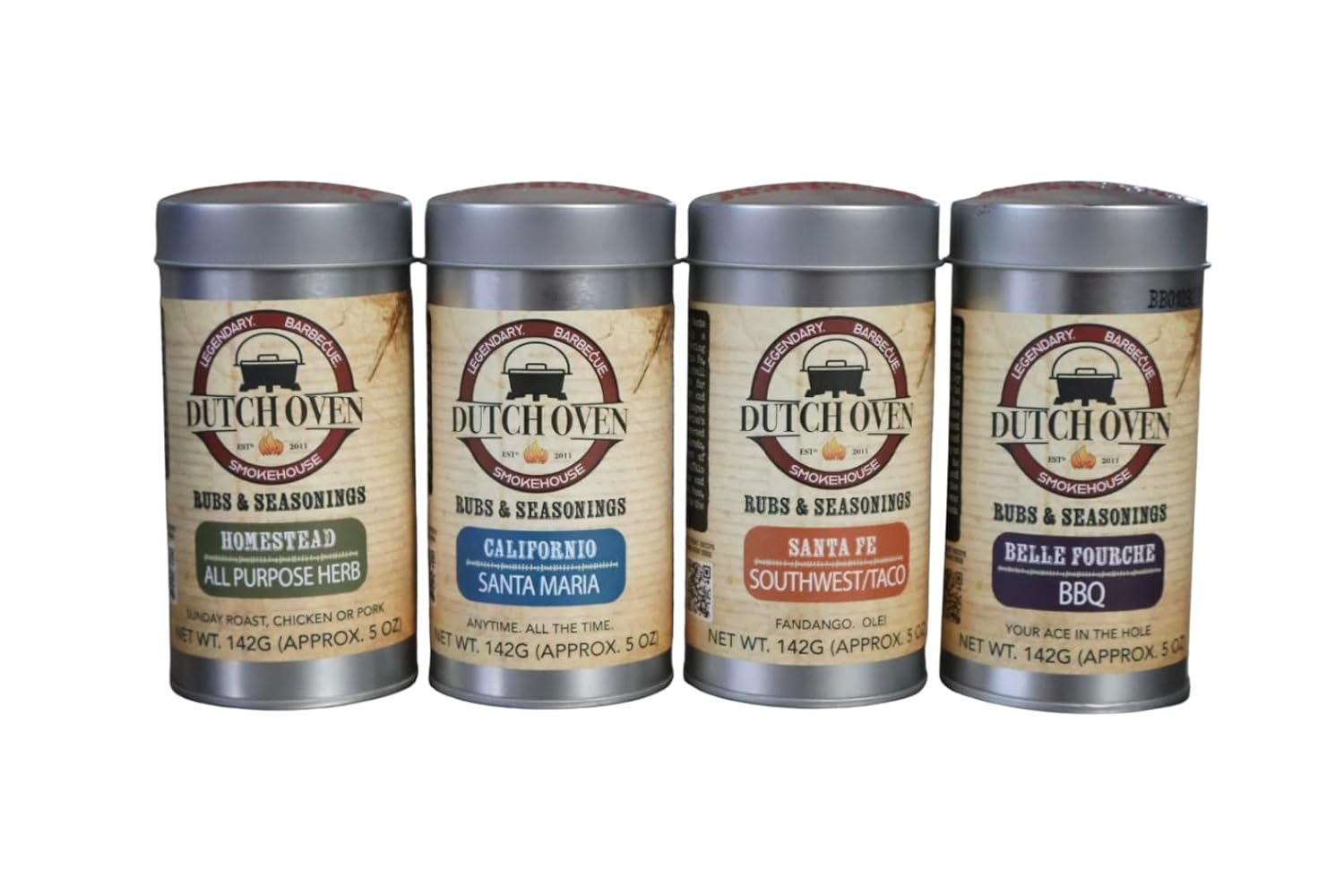 Variety Spice Pak II 4-pack 5.5 oz (Narrow Gauge, Homestead, Californio, Santa Fe)– 4-Pack