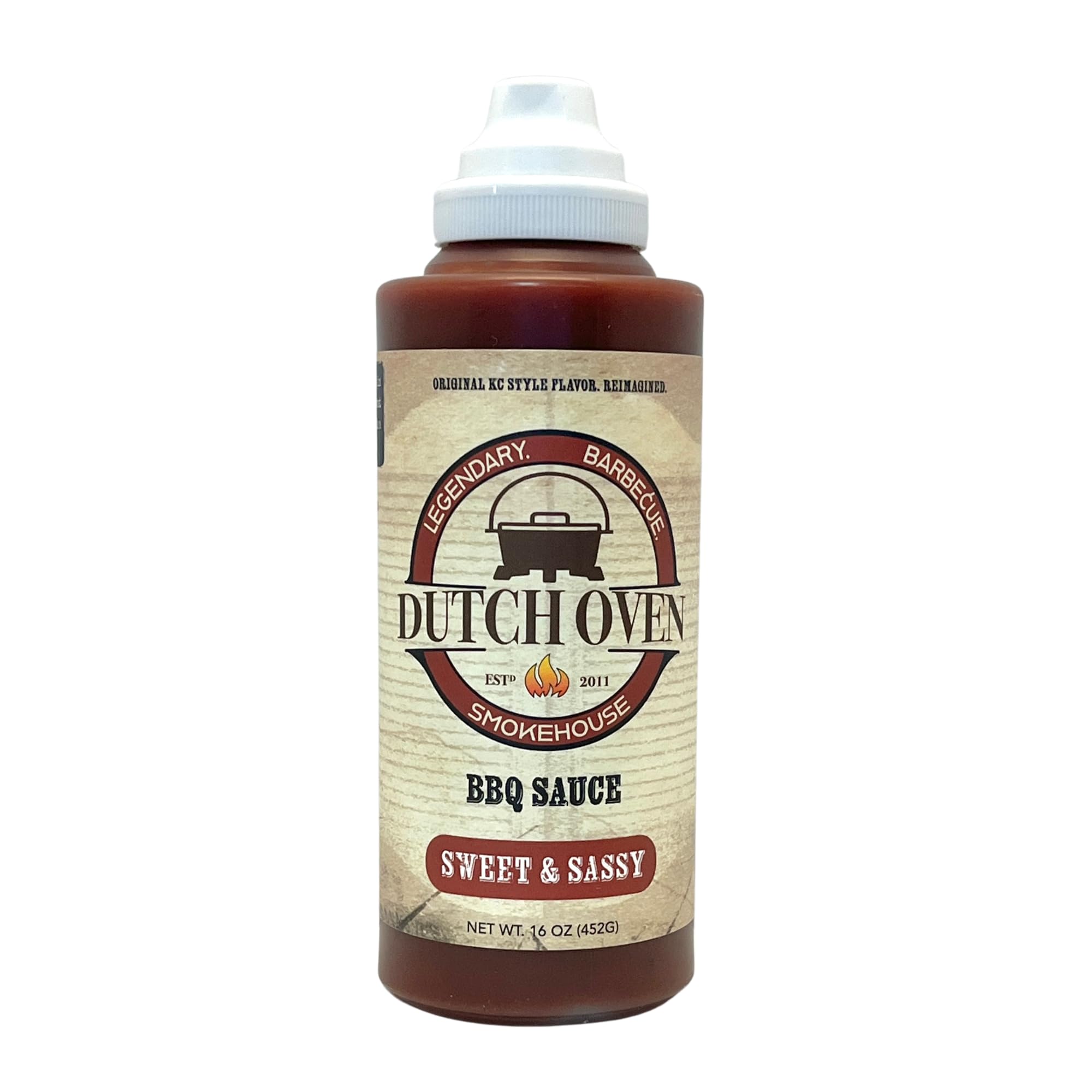 Dutch Oven Brushfire BBQ & Dipping Sauce by Outback Cookin Co. - Texas Spicy. Just Right. Barbecue Sauce - Perfect for Grilling, BBQ, Marinades, Dipping, Chicken, Wings, Pizza, Tacos, Burgers, and Steak Lovers - 16 oz Squeeze Bottle