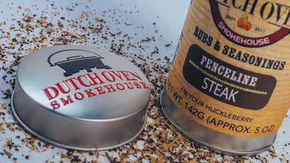 Dutch Oven Variety Spice Pack - 6-Pack BBQ Seasoning Tins - Belle Fourche, Californio, Homestead, Wyoming, Chuckbox, Fenceline, Premium BBQ Rub for Grilling, Smoking, Cooking & Barbecue, 5 oz