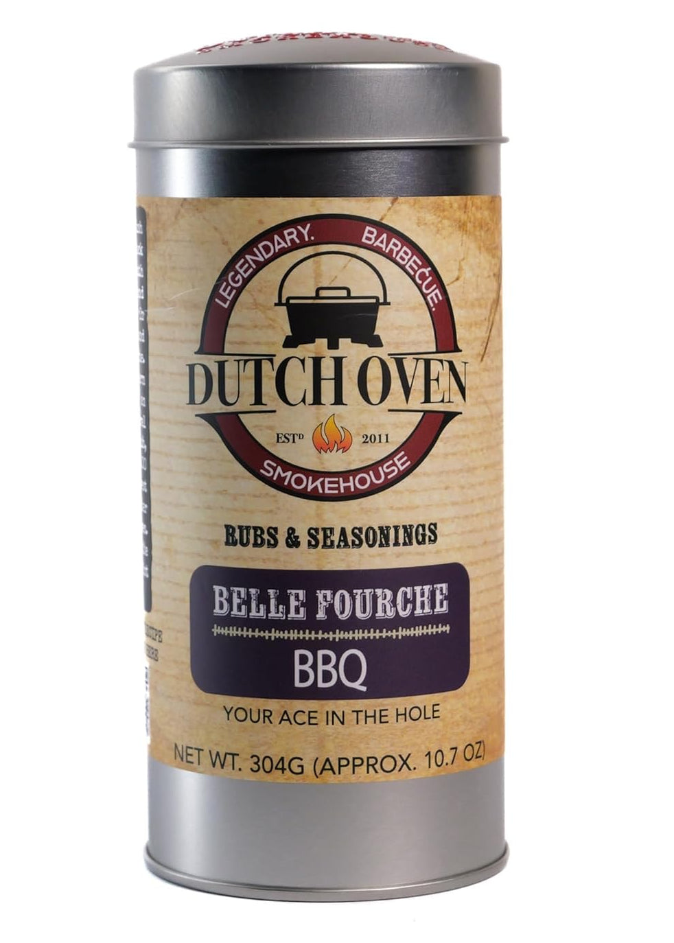 Dutch Oven Belle Fourche BBQ Rub – Classic Western Pork Seasoning for Ribs, Pulled Pork, Shoulder & Chops – All-Natural, Handcrafted, Small-Batch Blend with Sweet-Smoky Paprika, Garlic & Pepper for Grill or Smoker - 5 oz