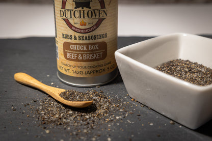 Dutch Oven Chuckbox Beef & Brisket Rub 5oz – Dutch Oven Smokehouse Flagship Blend