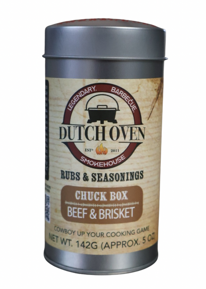 Dutch Oven Chuckbox Beef & Brisket Rub 5oz – Dutch Oven Smokehouse Flagship Blend
